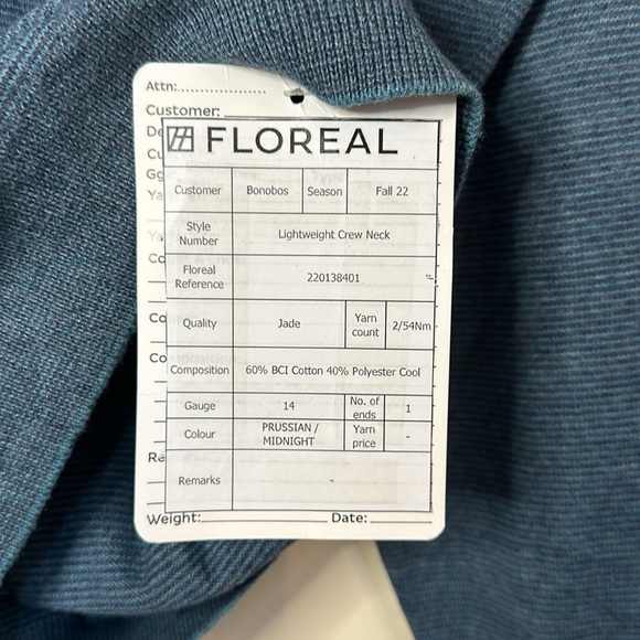 Floreal sample men’s lightweight crewneck sweater - Picture 8 of 8